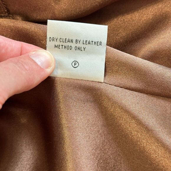 Pamela McCoy Leather Jacket Large Brown Embroidered Beaded Boho Western Rodeo - Picture 15 of 16